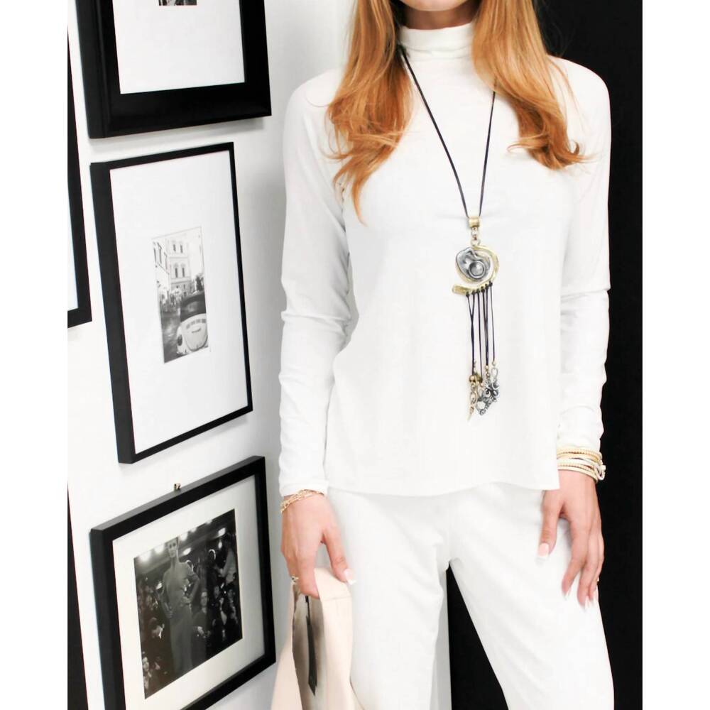 NEW JOEFFER CAOC funnel neck top in ivory